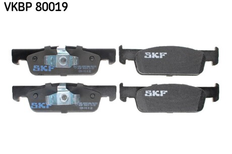 Колодки тормозные дисковые (комплект 4 шт.)) SKF VKBP 80019