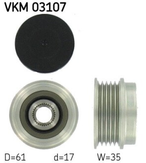 Шків генератора SKF VKM 03107