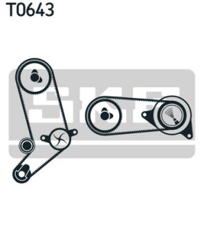 Роликовый модуль натяжителя ремня (ролик, ремень) SKF VKMA 01266