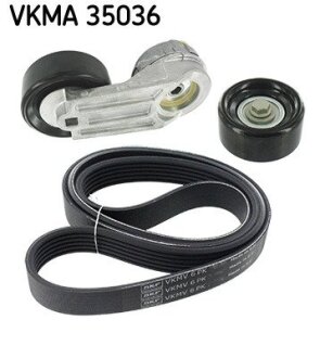 Роликовый модуль натяжителя ремня (ролик, ремень) SKF VKMA 35036