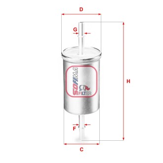 Фiльтр паливний ford, 1,6-2,0, 99-04 (СПЕЦВИКУП) SOFIMA S1769B