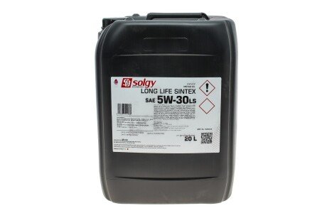 Масло моторное LONG LIFE SINTEX 5W-30 LS (20 L) Solgy 504046