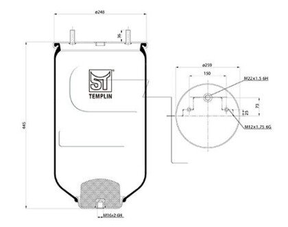 Подушка амортизуюча ST-TEMPLIN 04.060.6006.720