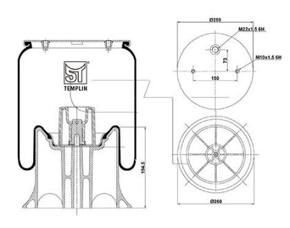 Подушка амортизуюча ST-TEMPLIN 04.060.6106.340