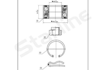 Підшипник колісний STARLINE S LO 00915