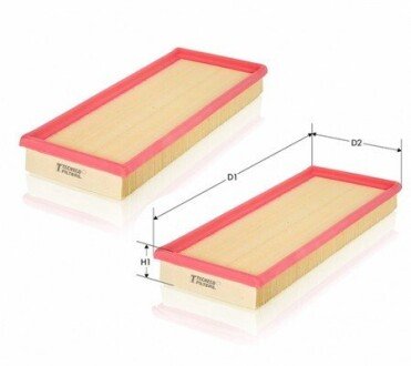 (К-кт 2 шт.) Фiльтр повiтряний DB MB C-Class (W203) 00- MB S-CLAS Tecneco AR3698PMX2
