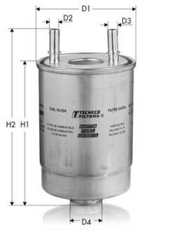 Фільтр паливний Renault Megane 1.5-2.0DCI 08- Tecneco GS11271