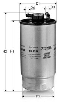 Фільтр паливний BMW 330D/530D 8/98- Tecneco GS9554 (фото 1)