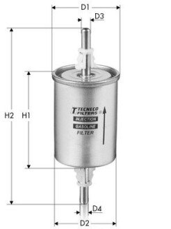 Фільтр паливний Chevrolet Aveo/Kalos 1.2/1.4 16V 09/02- Tecneco IN55/2 (фото 1)