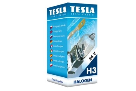 Лампа H3 24В 70Вт PK 22s TESLA BLATNA, Чехія B10302