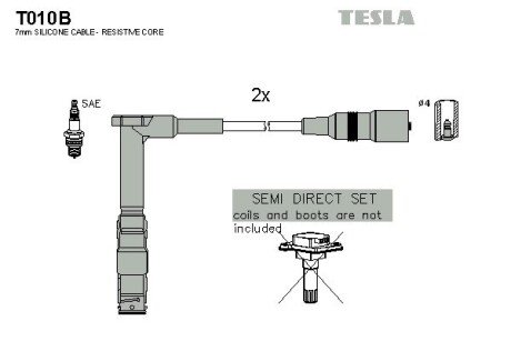 Дроти високовольтні, комплект Mercedes-benz Sprinter 2-t 2.3 (95-06) TESLA BLATNA TESLA BLATNA, Чехія T010B