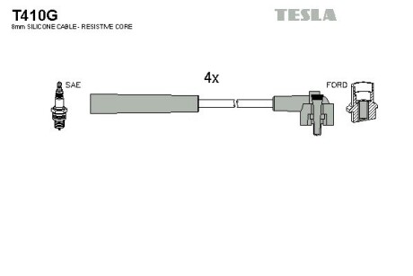 Провод высоковольтный FORD, к-т TESLA BLATNA, Чехія T410G