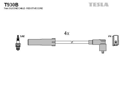 Дроти в/в Dacia Logan 1.4/1.6 TESLA BLATNA, Чехія T930B