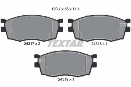 Колодки гальмівні дискові TEXTAR 2431701