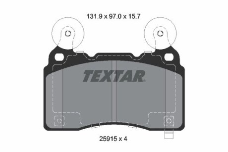 Комплект тормозных колодок TEXTAR 2591501