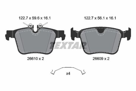 Комплект тормозных колодок TEXTAR 2661001