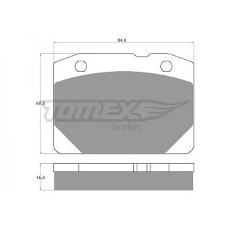 Гальмівна колодка дискова передня ВАЗ 2101 (TX 10-31) TOMEX 650100