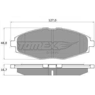 Гальмівна колодка дискова передня Daewoo Lanos 13 (TX 10-80) TOMEX 650110