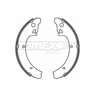 Гальмівна колодка барабанна задня ВАЗ 2108-2109 (TX 20-09) TOMEX 650302