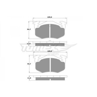 Гальмівна колодка дискова (TX 10-502) TOMEX 651067