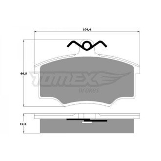 Гальмівна колодка дискова (TX 10-57) TOMEX 651079