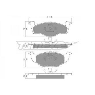 Гальмівна колодка дискова (TX 10-851) TOMEX 651127