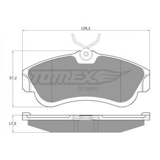 Гальмівна колодка дискова (TX 10-95) TOMEX 651140