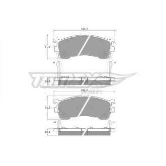 Гальмівна колодка дискова (11-02) TOMEX 651147