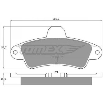 Гальмівна колодка дискова (TX 11-20) TOMEX 651166