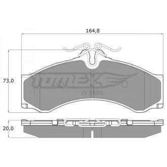 Гальмівна колодка дискова (TX 11-48) TOMEX 651199