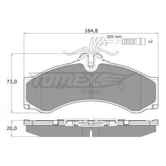 Гальмівна колодка дискова (TX 11-481) TOMEX 651200