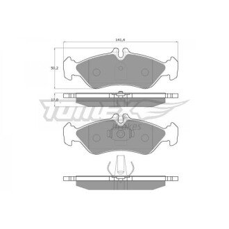 Гальмівна колодка дискова (TX 11-50) TOMEX 651203