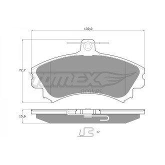 Гальмівна колодка дискова (TX 11-52) TOMEX 651207