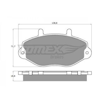 Гальмівна колодка дискова (TX 11-92) TOMEX 651250