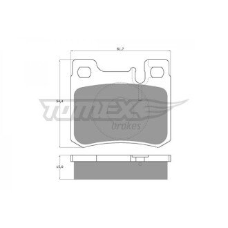 Гальмівна колодка дискова (TX 12-30) TOMEX 651286