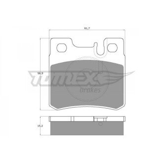 Гальмівна колодка дискова (TX 12-33) TOMEX 651289