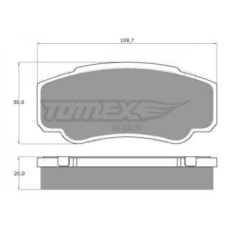 Гальмівна колодка дискова (TX 12-46) TOMEX 651303