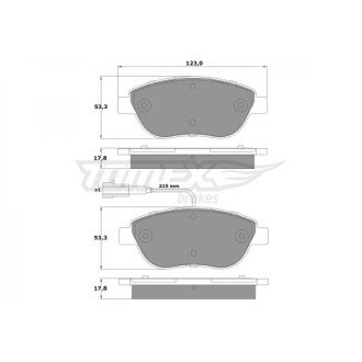 Гальмівна колодка дискова (TX 12-48) TOMEX 651305