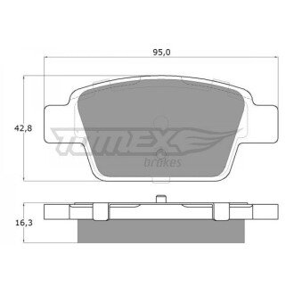 Гальмівна колодка дискова (12-51) TOMEX 651308