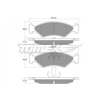 Гальмівна колодка дискова (TX 12-54) TOMEX 651311