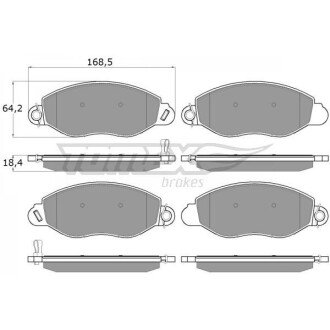 Гальмівна колодка дискова (TX 12-61) TOMEX 651318