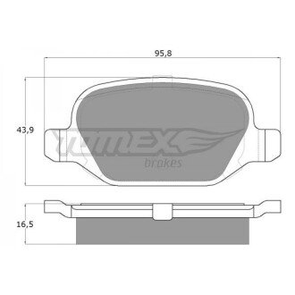 Гальмівна колодка дискова (12-70) TOMEX 651326