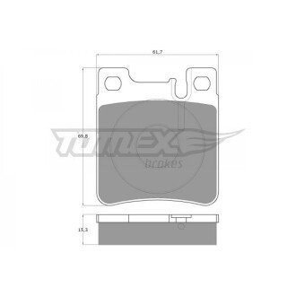 Гальмівна колодка дискова (TX 12-73) TOMEX 651328