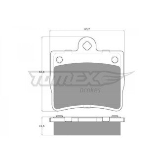 Гальмівна колодка дискова (TX 12-77) TOMEX 651333