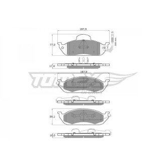Гальмівна колодка дискова (TX 12-83) TOMEX 651339