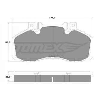 Гальмівна колодка дискова (TX 12-88) TOMEX 651344