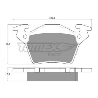 Гальмівна колодка дискова (TX 12-89) TOMEX 651345