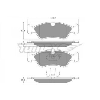 Гальмівна колодка дискова (TX 12-98) TOMEX 651354