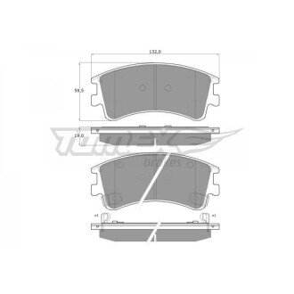 Гальмівна колодка дискова (TX 13-03) TOMEX 651359