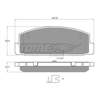 Гальмівна колодка дискова (TX 13-06) TOMEX 651362